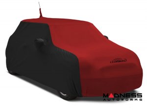 Volkswagen ID. Buzz Custom Fit Vehicle Cover - Satin Stretch - Red w/ Black Sides + Rear Passenger Charger Port Flap